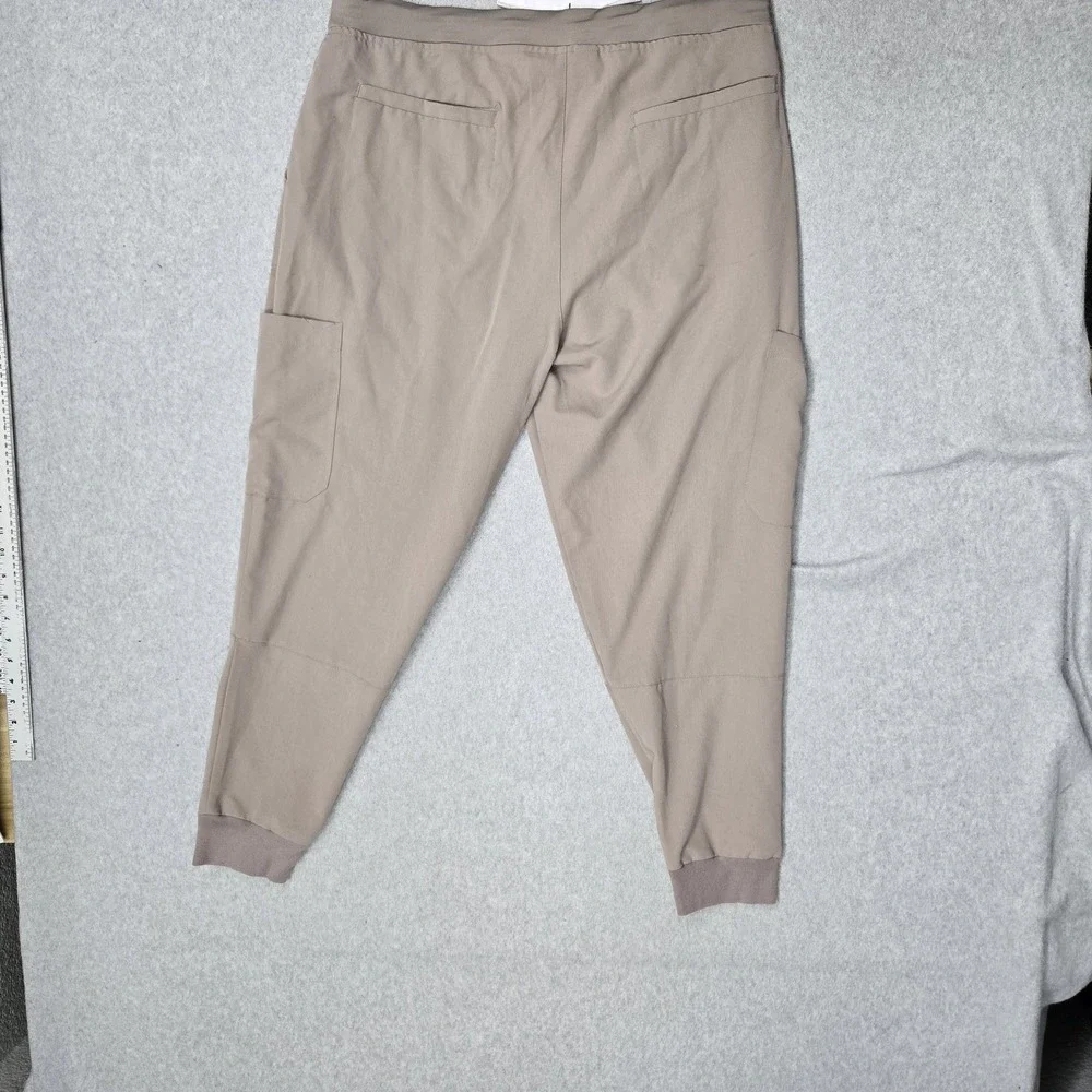 Mandala Women Scrub Pants XL Taupe Jogger Equa-Tek Logo
